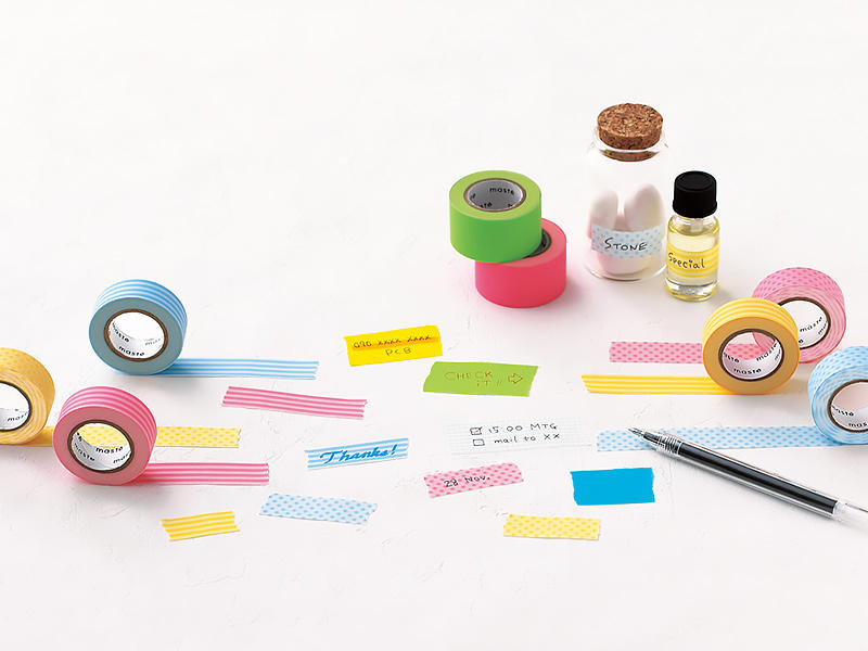 Maste Perforated & Writable Slim Washi Tape Set Monthly Nordic